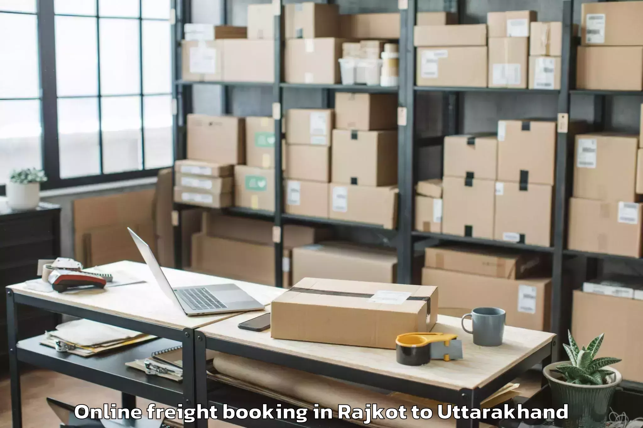 Comprehensive Rajkot to Khatima Online Freight Booking